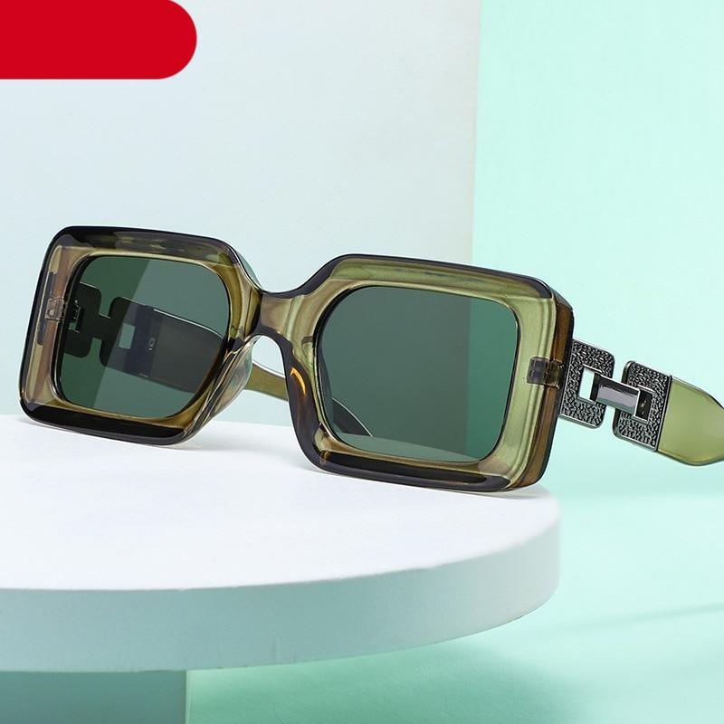 Small Size Rectangle Shape Sunglasses For Women & Men New Retro Style Square Branded Design New Fashionable  Hip Hop Sun Glasses For Female