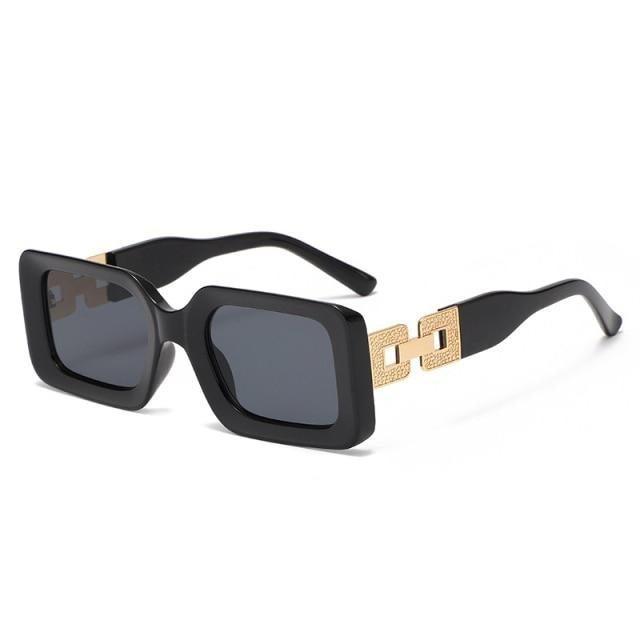 Small Size Rectangle Shape Sunglasses For Women & Men New Retro Style Square Branded Design New Fashionable  Hip Hop Sun Glasses For Female